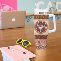 Howdy Christmas Tumbler With Handle Cowboy Santa Western Xmas - Wonder Print Shop