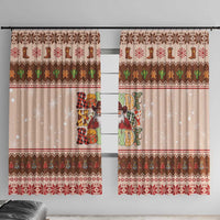 Howdy Christmas Window Curtain Cowboy Santa Western Xmas - Wonder Print Shop