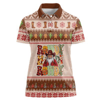 Howdy Christmas Women Polo Shirt Cowboy Santa Western Xmas - Wonder Print Shop
