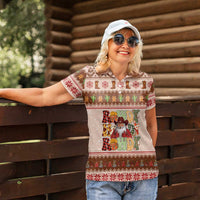 Howdy Christmas Women Polo Shirt Cowboy Santa Western Xmas - Wonder Print Shop