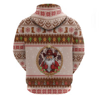 Howdy Christmas Zip Hoodie Cowboy Santa Western Xmas - Wonder Print Shop