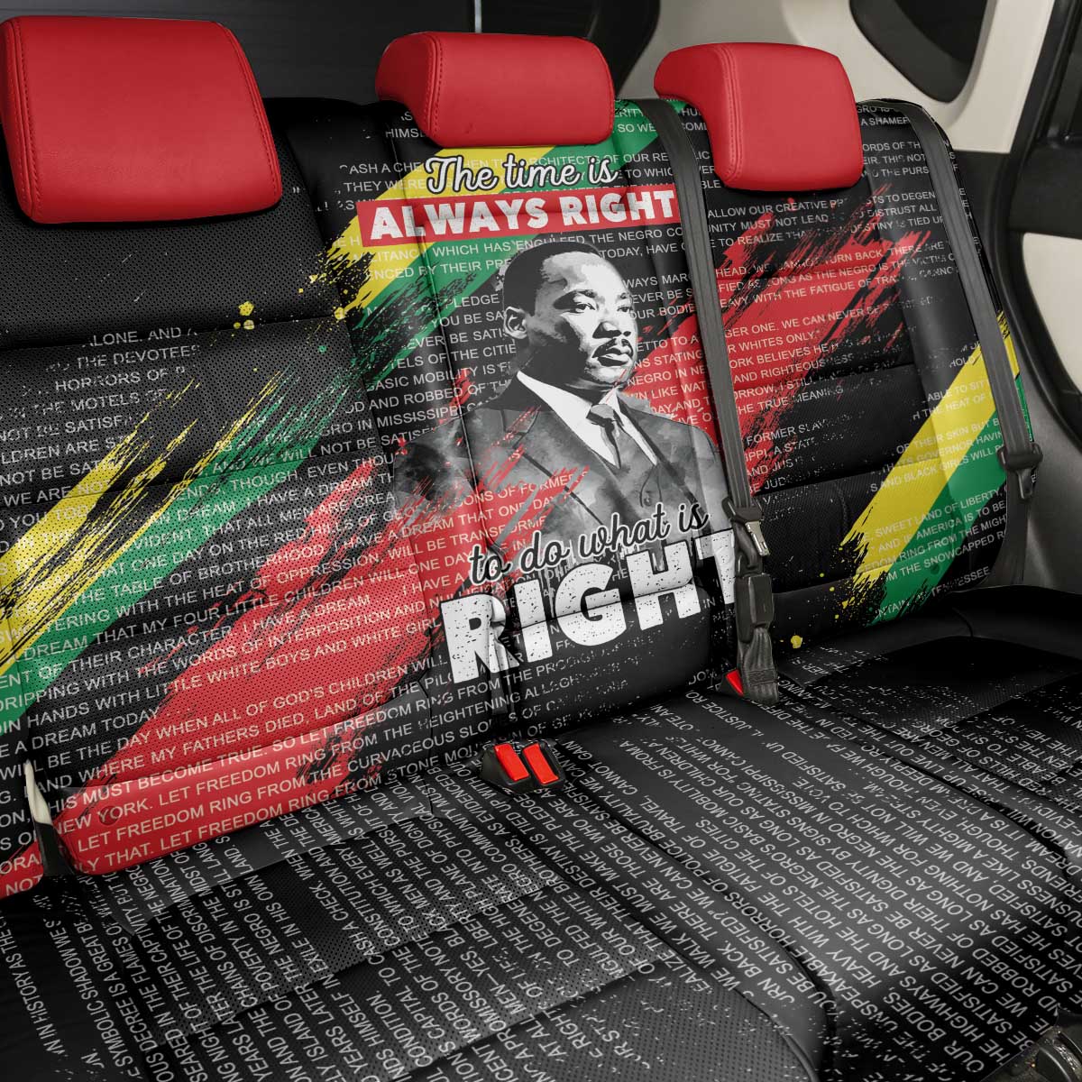 MLK Honoring The Legacy Back Car Seat Cover Black Version LT05 - Wonder Print Shop