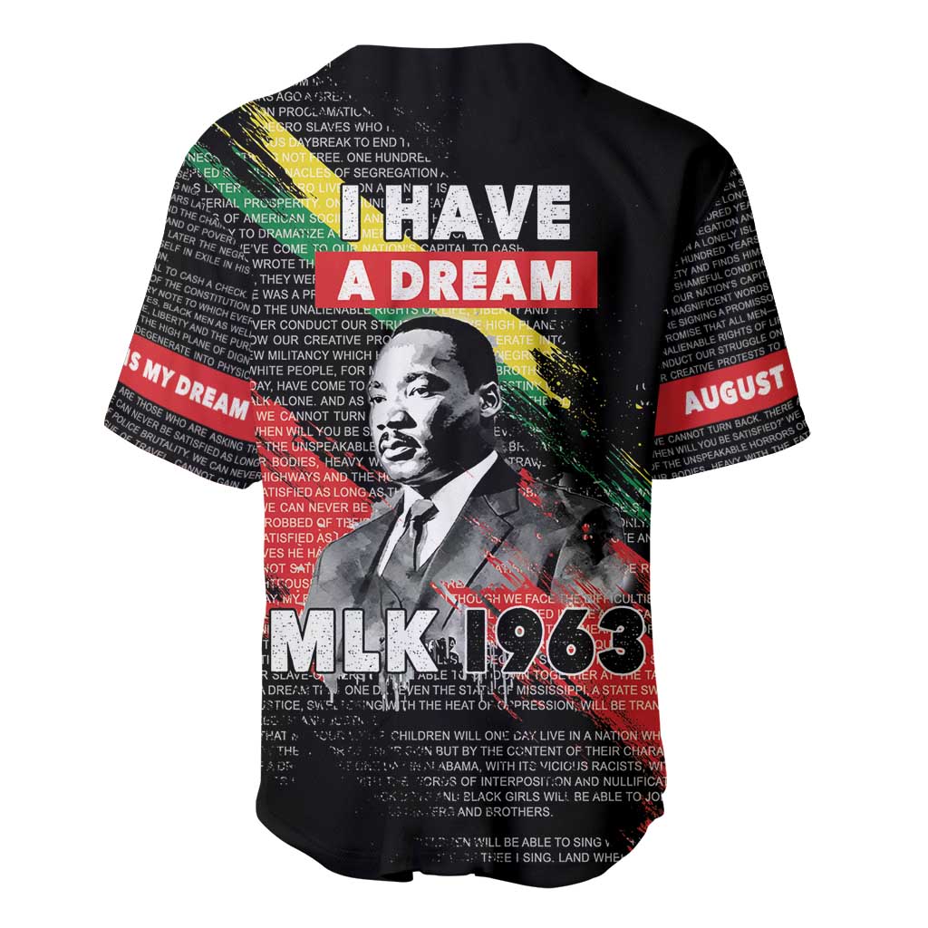 MLK Honoring The Legacy Baseball Jersey Black Version LT05 - Wonder Print Shop