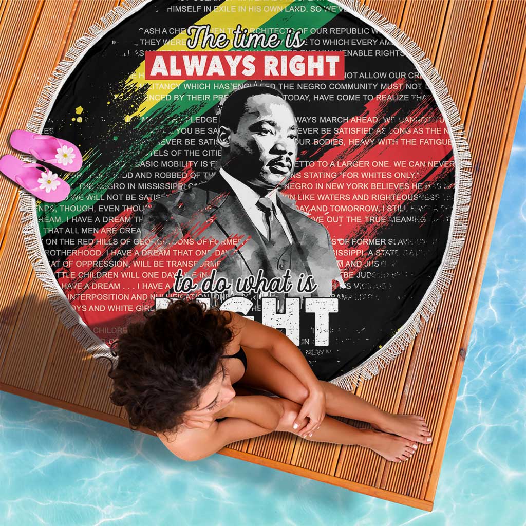 MLK Honoring The Legacy Beach Blanket Black Version LT05 - Wonder Print Shop