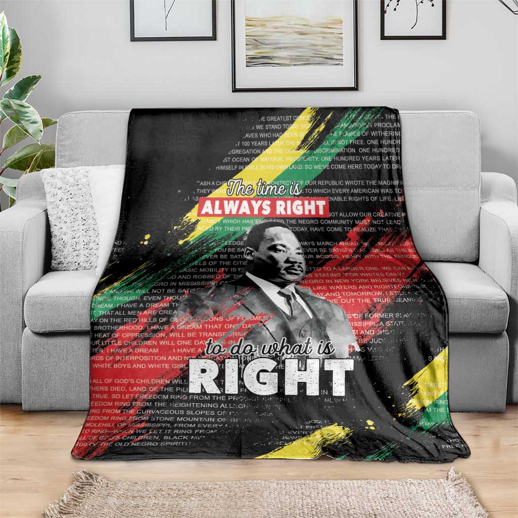 MLK Honoring The Legacy Blanket Black Version
