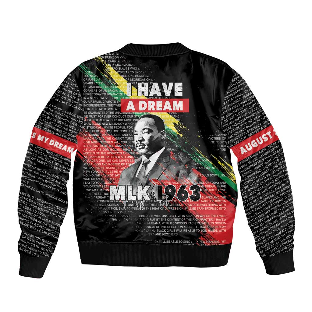 MLK Honoring The Legacy Bomber Jacket Black Version LT05 - Wonder Print Shop