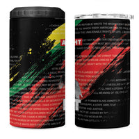 MLK Honoring The Legacy 4 in 1 Can Cooler Tumbler Black Version LT05 - Wonder Print Shop