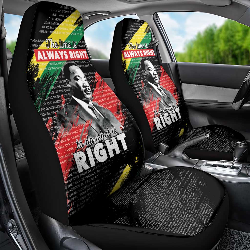 MLK Honoring The Legacy Car Seat Cover Black Version LT05 - Wonder Print Shop