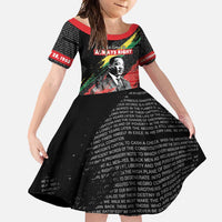 MLK Honoring The Legacy Family Matching Long Sleeve Bodycon Dress and Hawaiian Shirt Black Version LT05 - Wonder Print Shop