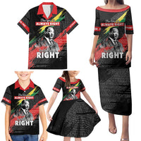 MLK Honoring The Legacy Family Matching Puletasi and Hawaiian Shirt Black Version LT05 - Wonder Print Shop