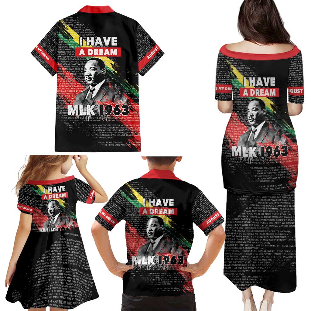 MLK Honoring The Legacy Family Matching Puletasi and Hawaiian Shirt Black Version LT05 - Wonder Print Shop
