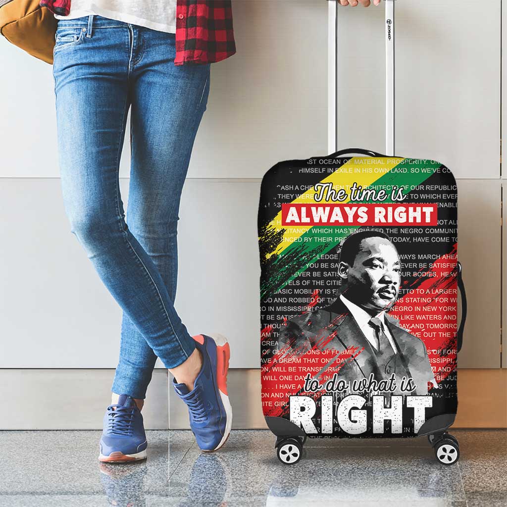 MLK Honoring The Legacy Luggage Cover Black Version LT05 - Wonder Print Shop