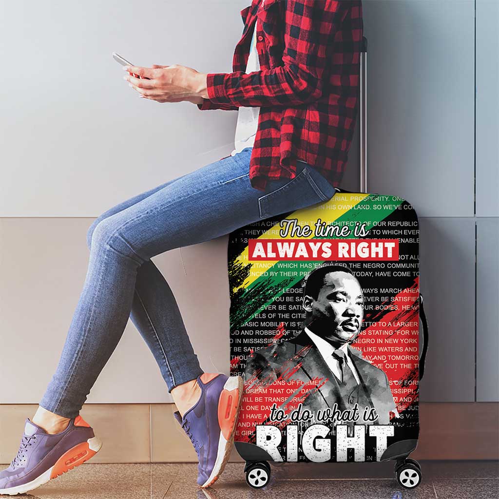 MLK Honoring The Legacy Luggage Cover Black Version LT05 - Wonder Print Shop