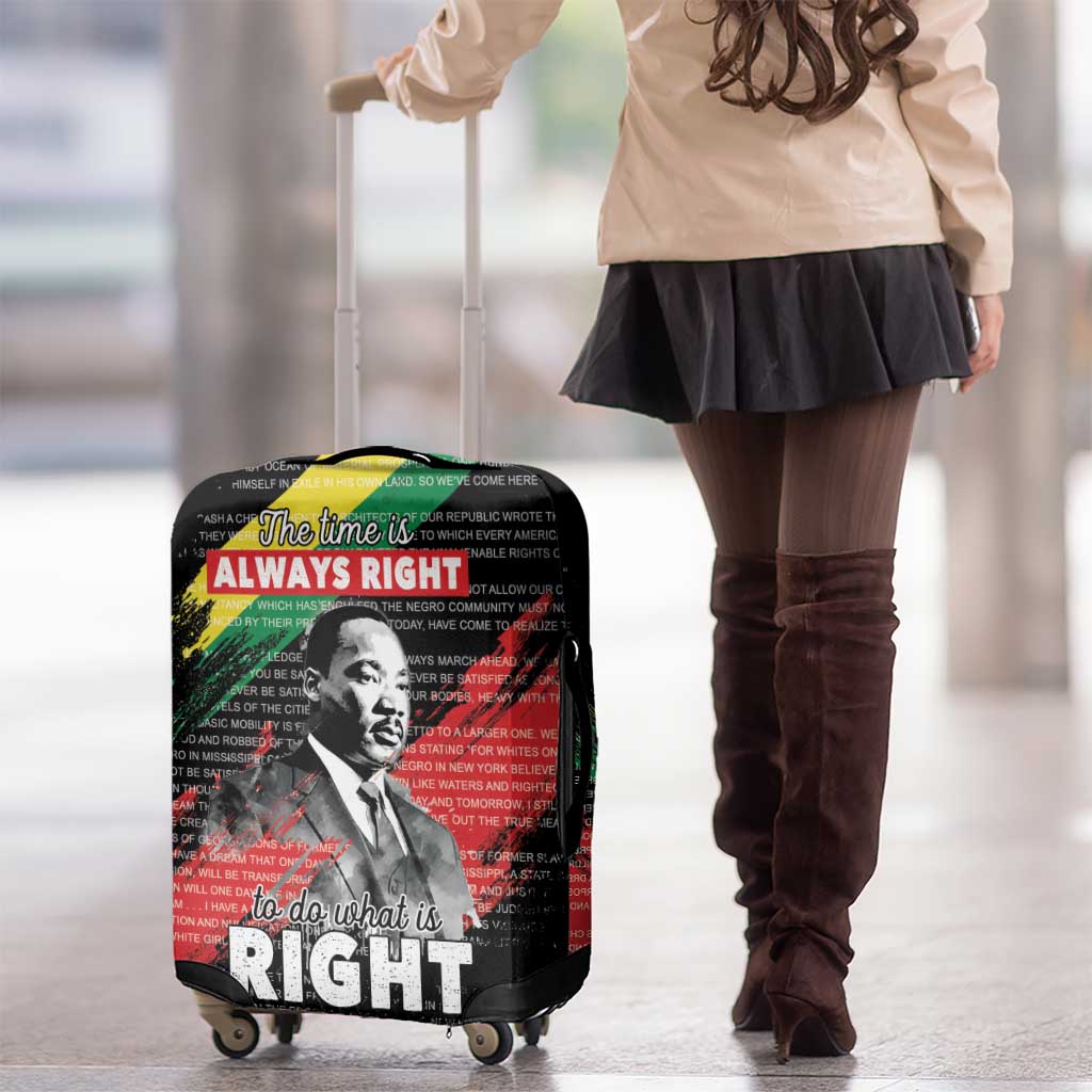 MLK Honoring The Legacy Luggage Cover Black Version LT05 - Wonder Print Shop