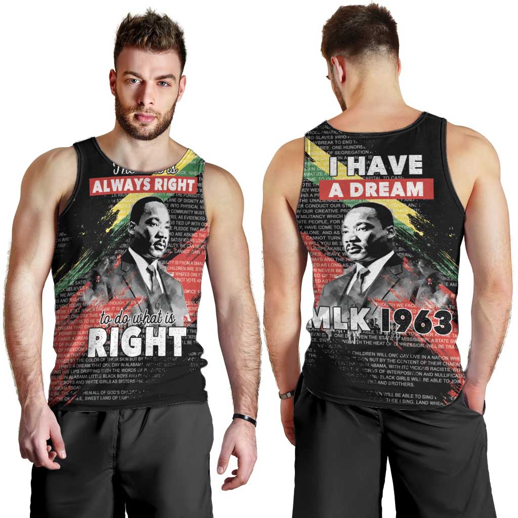 MLK Honoring The Legacy Men Tank Top Black Version LT05 - Wonder Print Shop