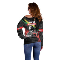 MLK Honoring The Legacy Off Shoulder Sweater Black Version LT05 - Wonder Print Shop