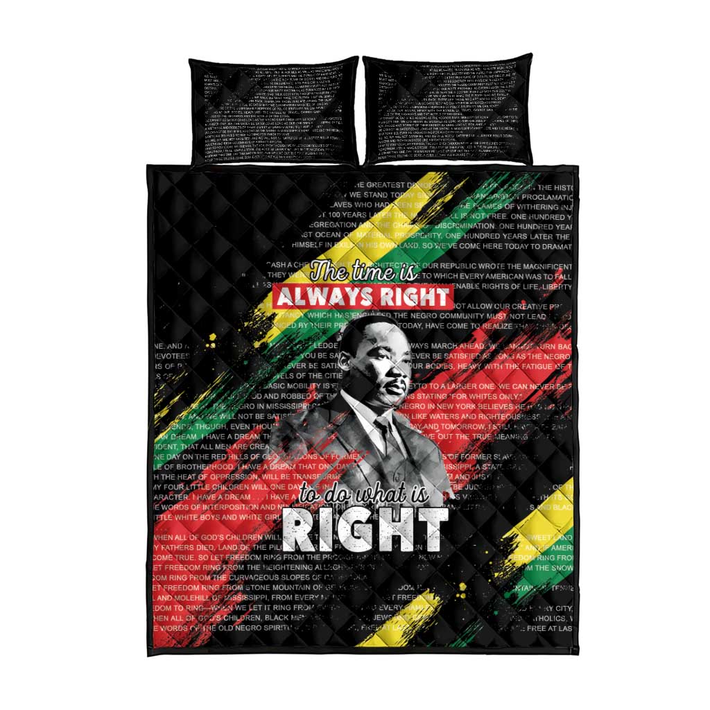 MLK Honoring The Legacy Quilt Bed Set Black Version LT05 - Wonder Print Shop