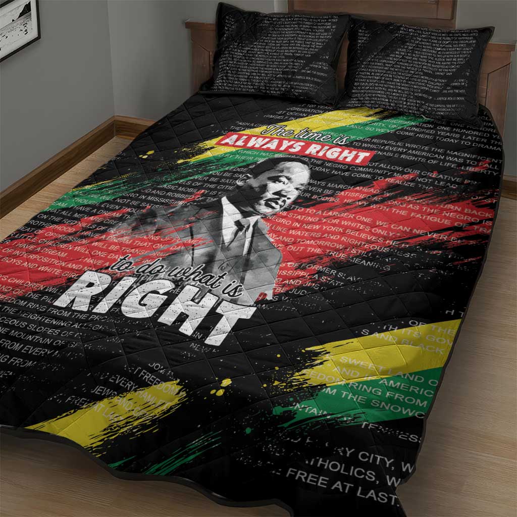 MLK Honoring The Legacy Quilt Bed Set Black Version LT05 - Wonder Print Shop
