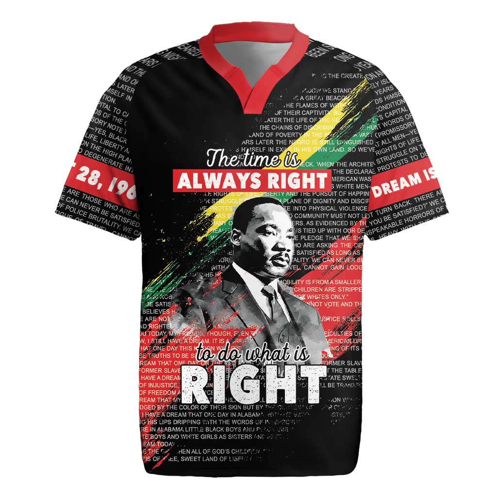 MLK Honoring The Legacy Rugby Jersey Black Version LT05 - Wonder Print Shop