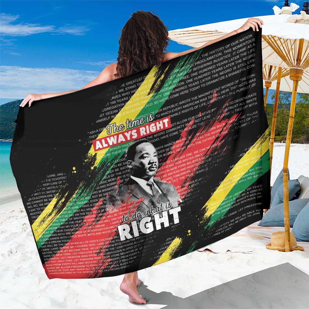 MLK Honoring The Legacy Sarong Black Version LT05 - Wonder Print Shop