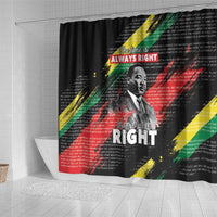 MLK Honoring The Legacy Shower Curtain Black Version