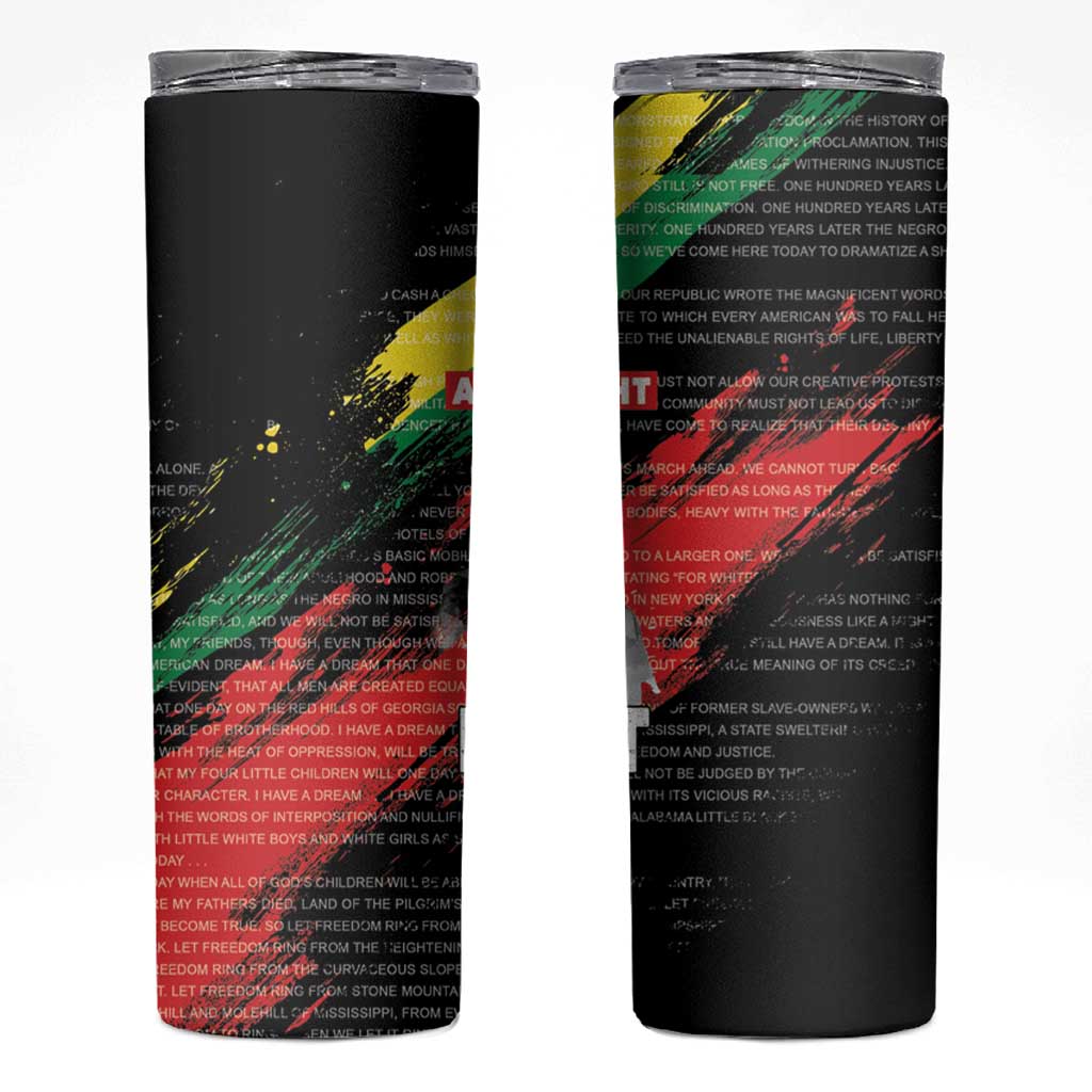 MLK Honoring The Legacy Skinny Tumbler Black Version LT05 - Wonder Print Shop