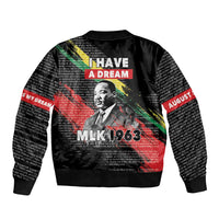 MLK Honoring The Legacy Sleeve Zip Bomber Jacket Black Version LT05 - Wonder Print Shop