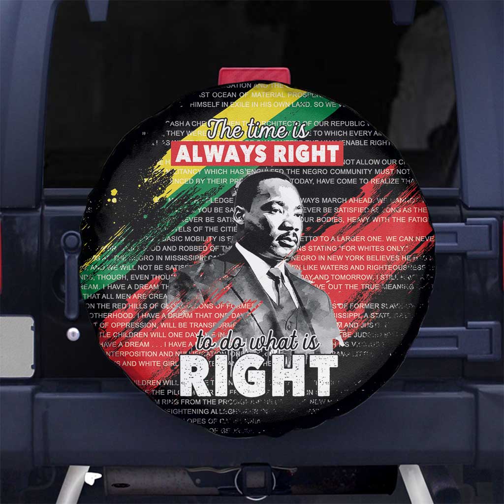 MLK Honoring The Legacy Spare Tire Cover Black Version LT05 - Wonder Print Shop