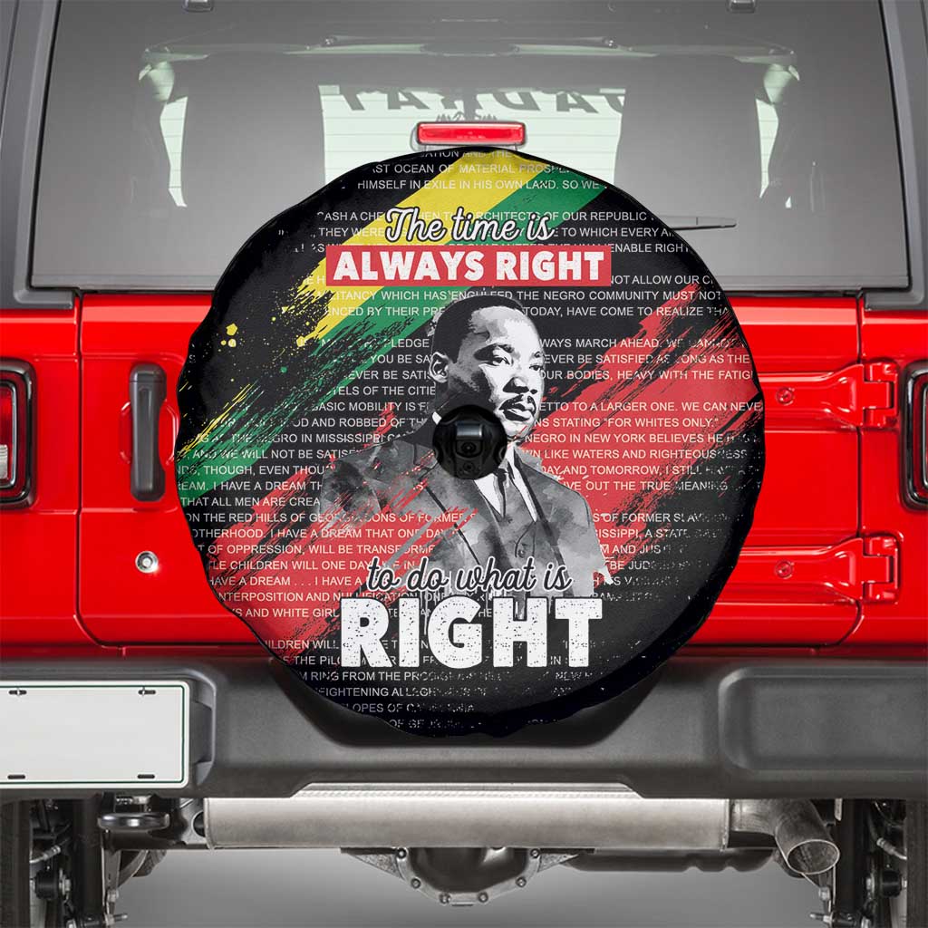 MLK Honoring The Legacy Spare Tire Cover Black Version LT05 - Wonder Print Shop