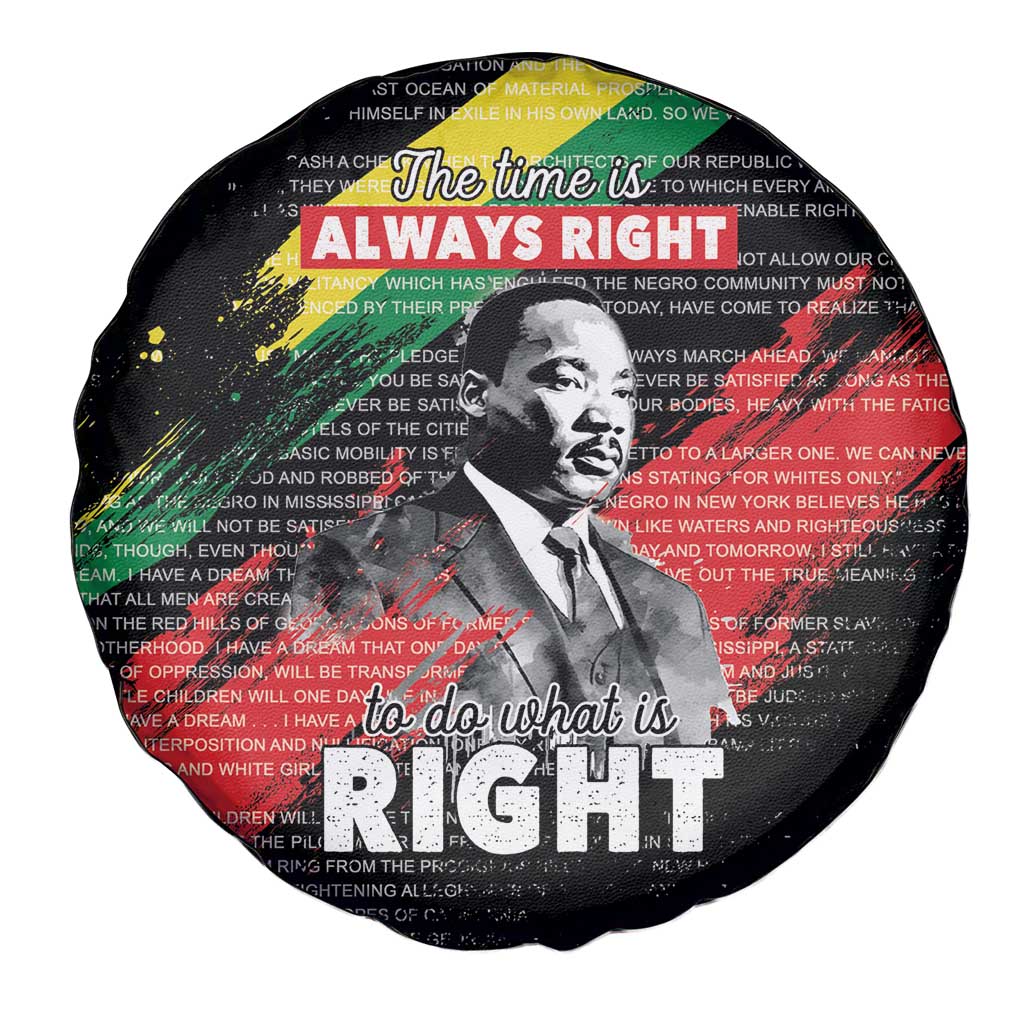 MLK Honoring The Legacy Spare Tire Cover Black Version LT05 - Wonder Print Shop