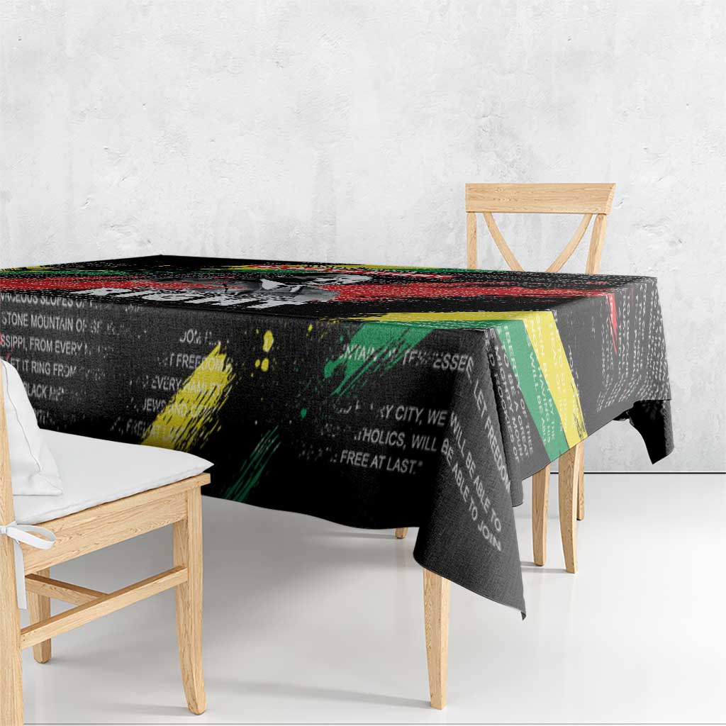 MLK Honoring The Legacy Tablecloth Black Version LT05 - Wonder Print Shop