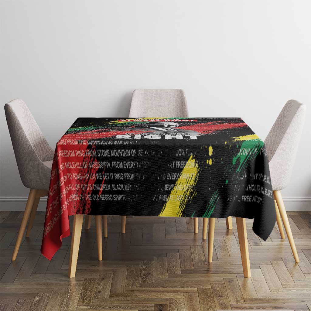 MLK Honoring The Legacy Tablecloth Black Version LT05 - Wonder Print Shop