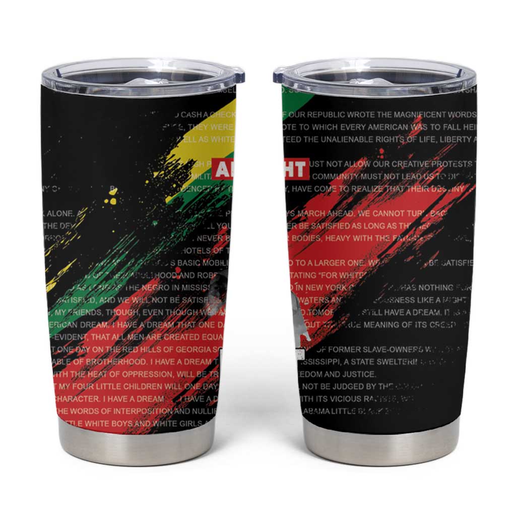 MLK Honoring The Legacy Tumbler Cup Black Version LT05 - Wonder Print Shop