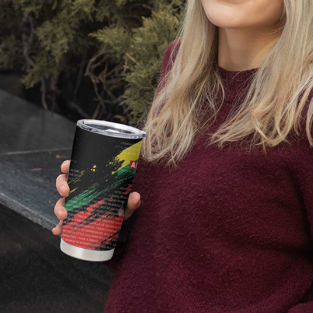 MLK Honoring The Legacy Tumbler Cup Black Version LT05 - Wonder Print Shop