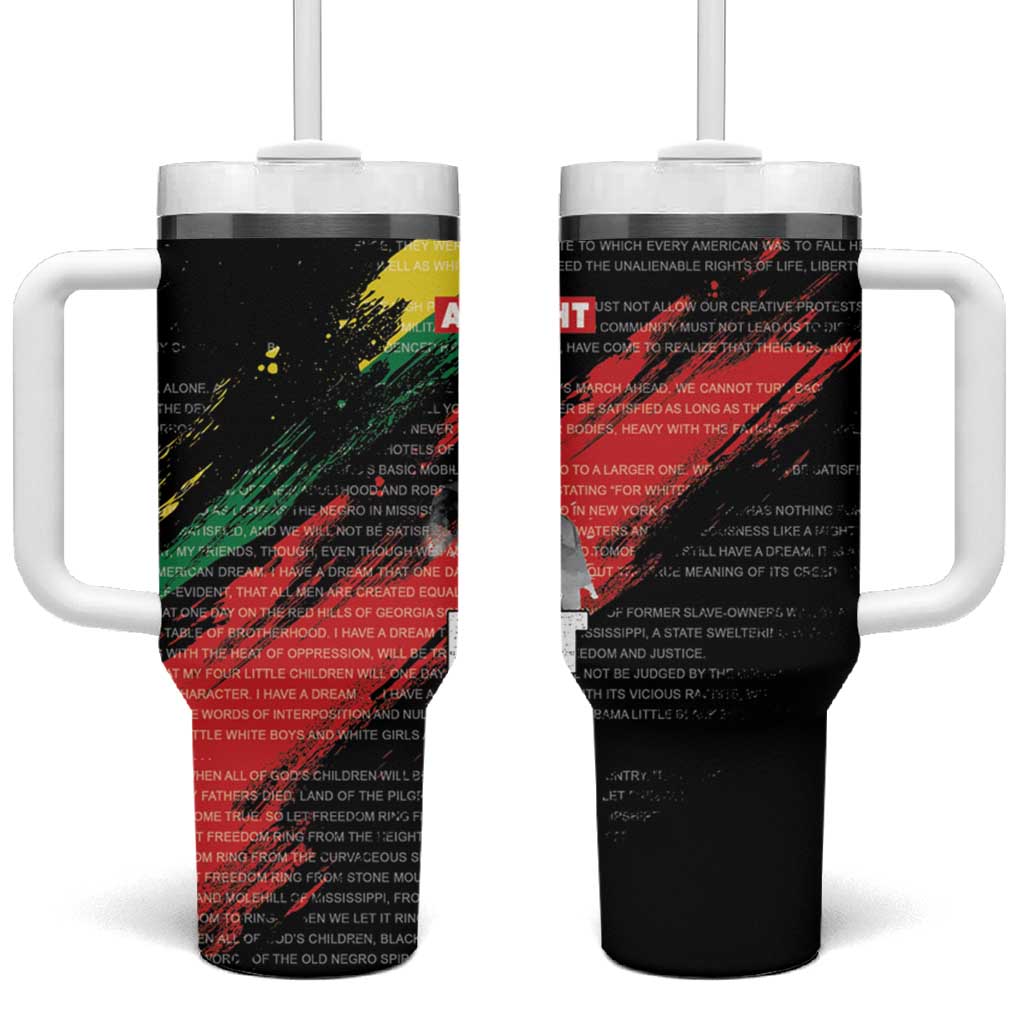 MLK Honoring The Legacy Tumbler With Handle Black Version LT05 - Wonder Print Shop