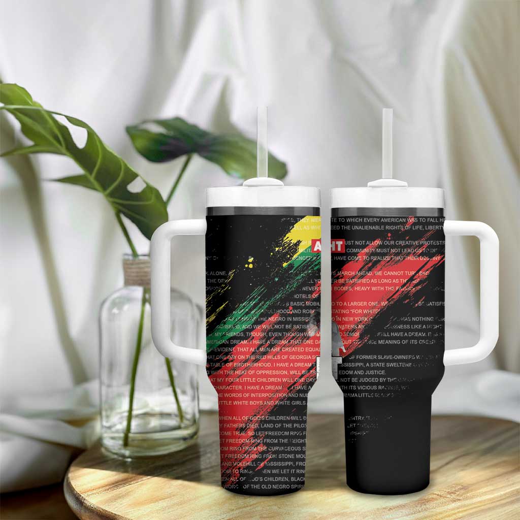 MLK Honoring The Legacy Tumbler With Handle Black Version LT05 - Wonder Print Shop