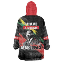 MLK Honoring The Legacy Wearable Blanket Hoodie Black Version LT05 - Wonder Print Shop