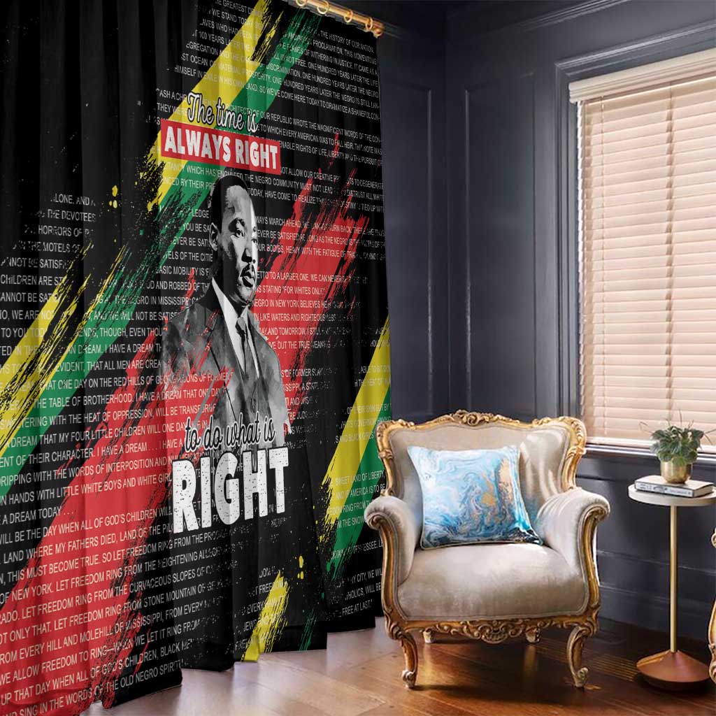 MLK Honoring The Legacy Window Curtain Black Version LT05 - Wonder Print Shop