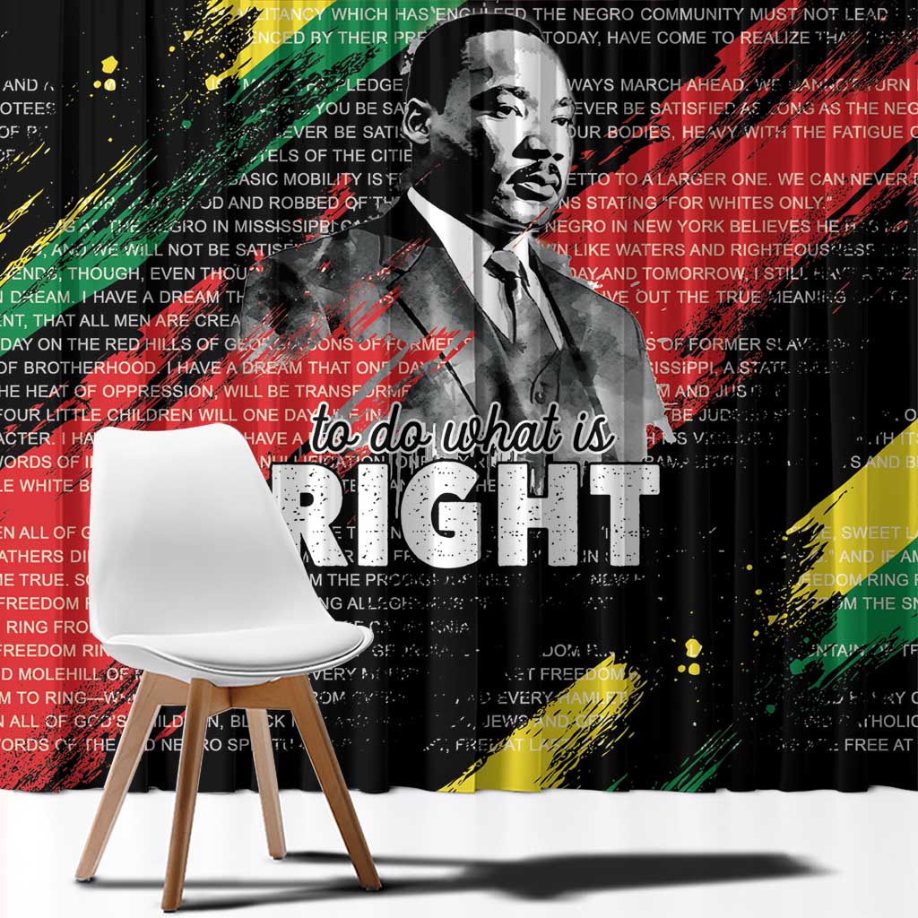 MLK Honoring The Legacy Window Curtain Black Version LT05 - Wonder Print Shop