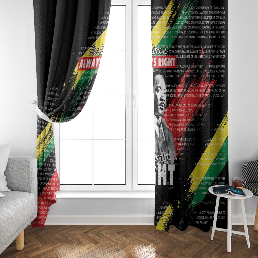 MLK Honoring The Legacy Window Curtain Black Version LT05 - Wonder Print Shop