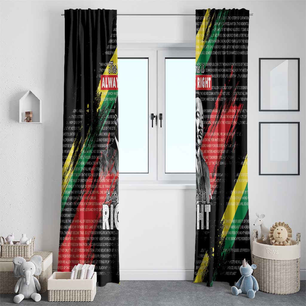 MLK Honoring The Legacy Window Curtain Black Version LT05 - Wonder Print Shop