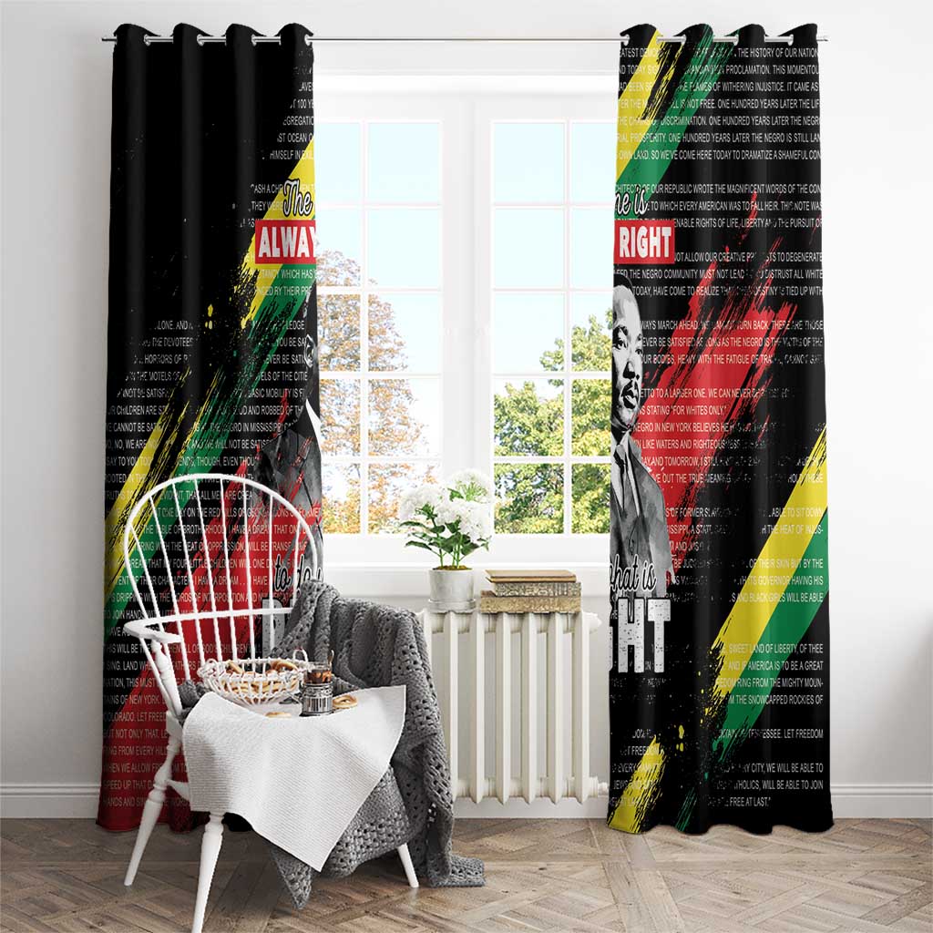 MLK Honoring The Legacy Window Curtain Black Version LT05 - Wonder Print Shop