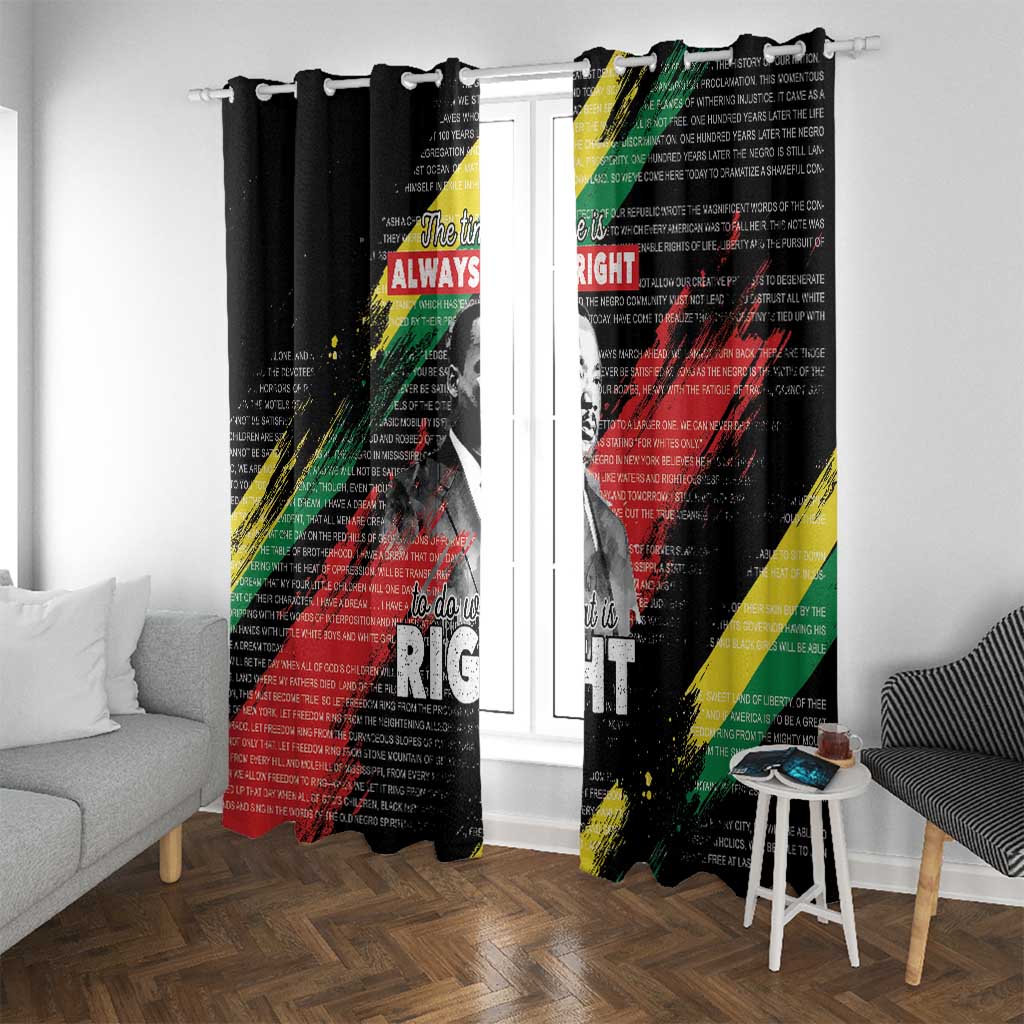 MLK Honoring The Legacy Window Curtain Black Version LT05 - Wonder Print Shop