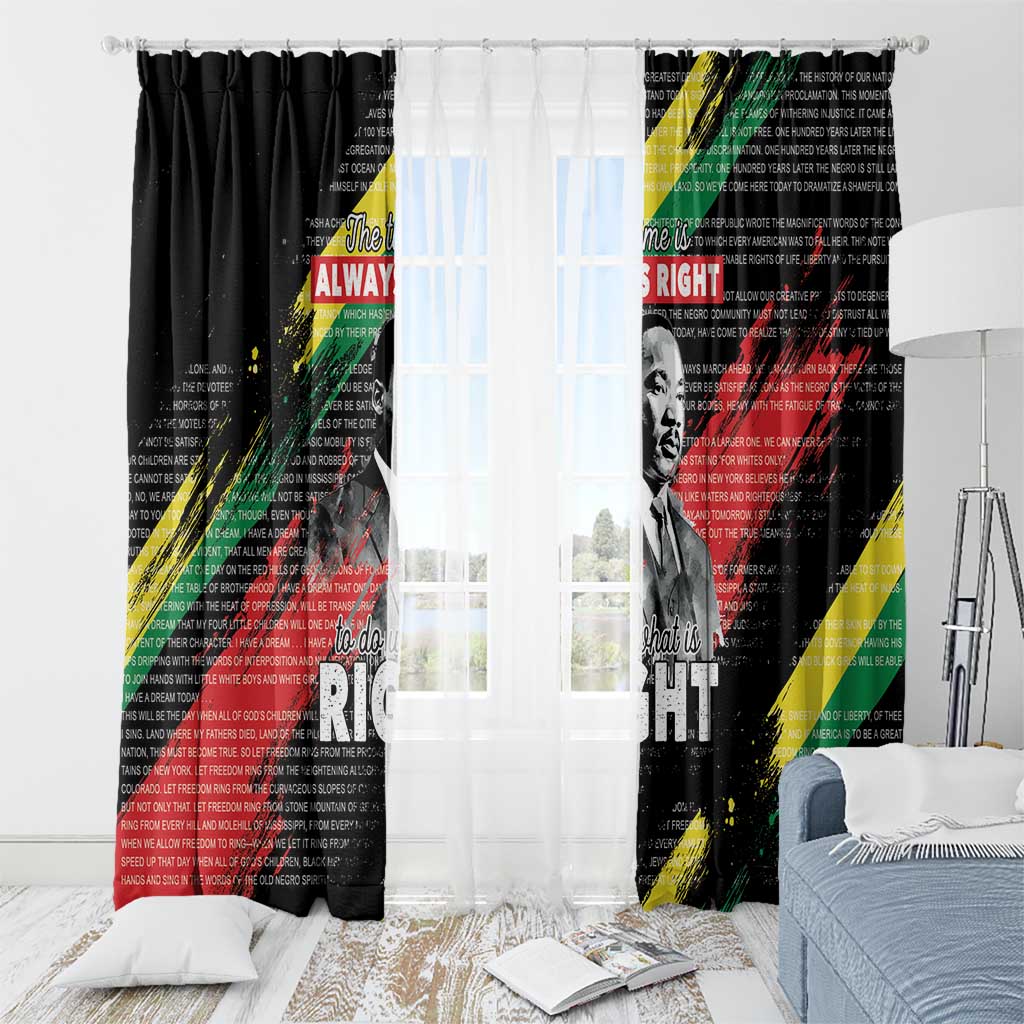 MLK Honoring The Legacy Window Curtain Black Version LT05 - Wonder Print Shop