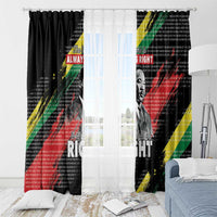 MLK Honoring The Legacy Window Curtain Black Version LT05 - Wonder Print Shop
