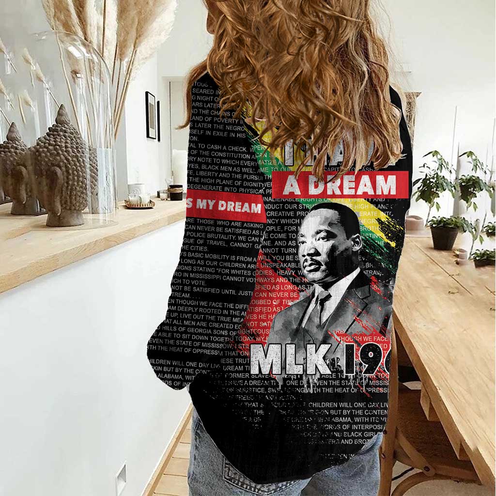 MLK Honoring The Legacy Women Casual Shirt Black Version LT05 - Wonder Print Shop