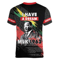 MLK Honoring The Legacy Women V-Neck T-Shirt Black Version LT05 - Wonder Print Shop