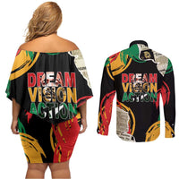 Remembering The Legacy Of MLK Couples Matching Off Shoulder Short Dress and Long Sleeve Button Shirt LT05 - Wonder Print Shop