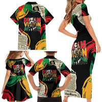 Remembering The Legacy Of MLK Family Matching Short Sleeve Bodycon Dress and Hawaiian Shirt LT05 - Wonder Print Shop