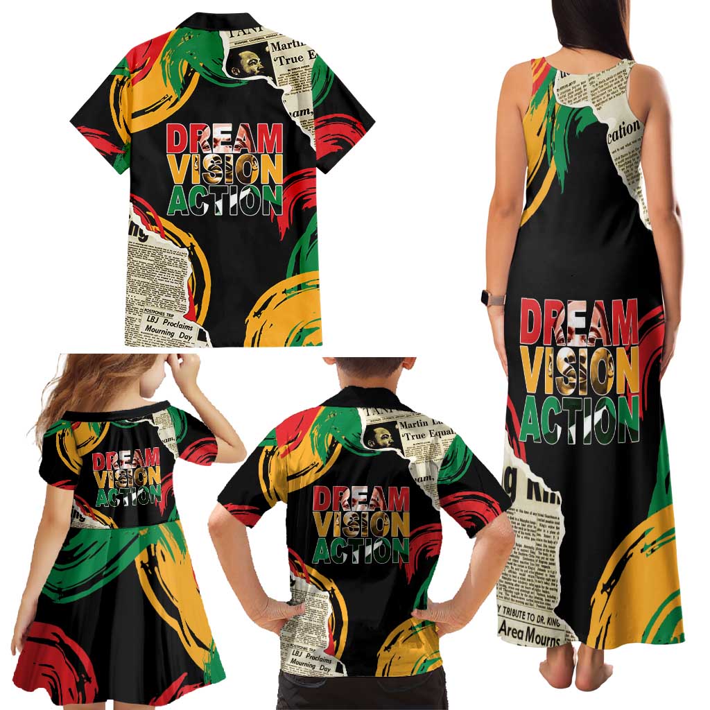 Remembering The Legacy Of MLK Family Matching Tank Maxi Dress and Hawaiian Shirt LT05 - Wonder Print Shop